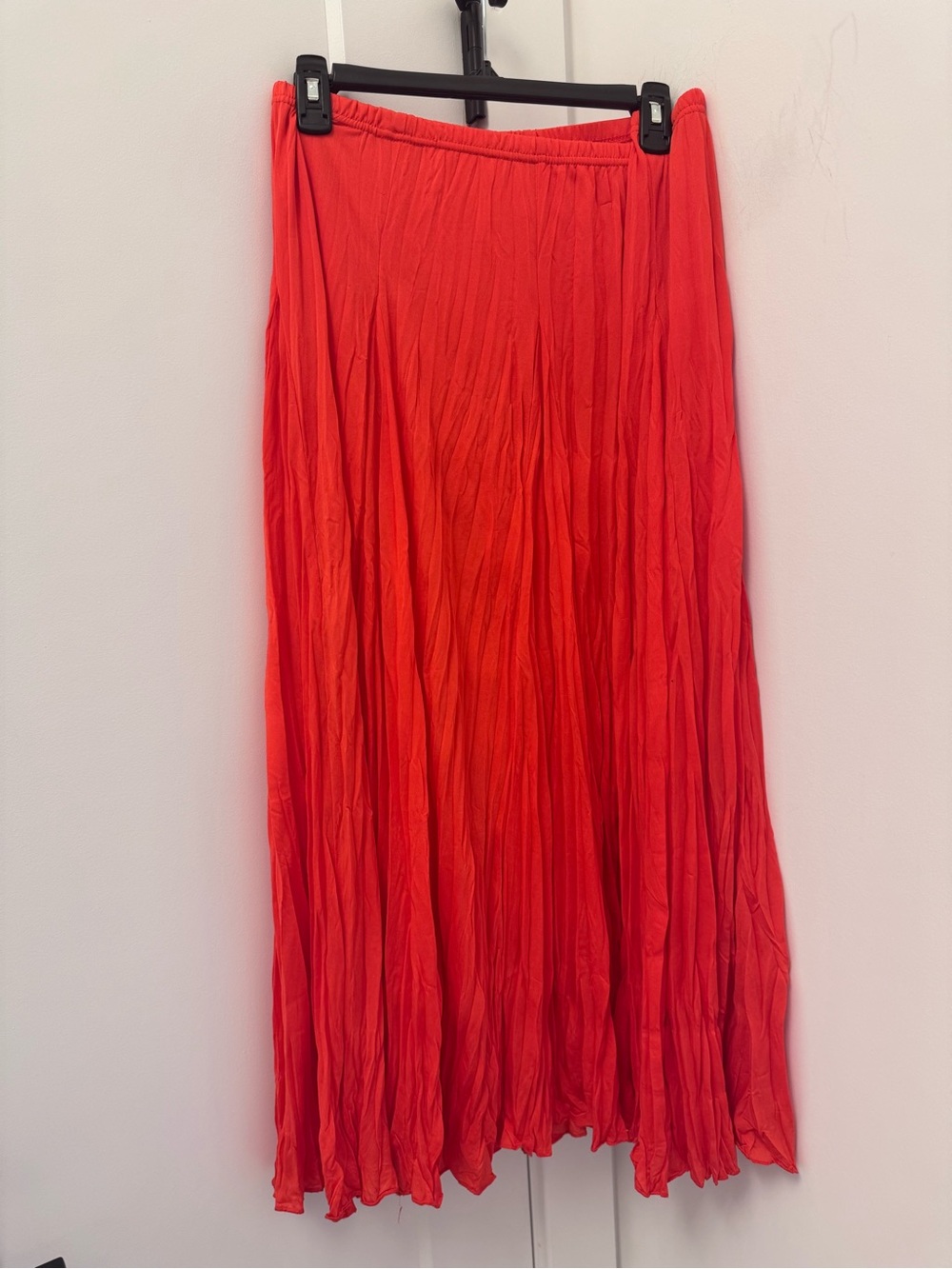 Zac & Rachel Vibrant Red Pleated Maxi Skirt